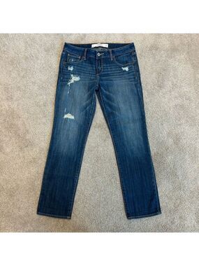Abercrombie & Fitch cropped distressed faded jeans Sz 2